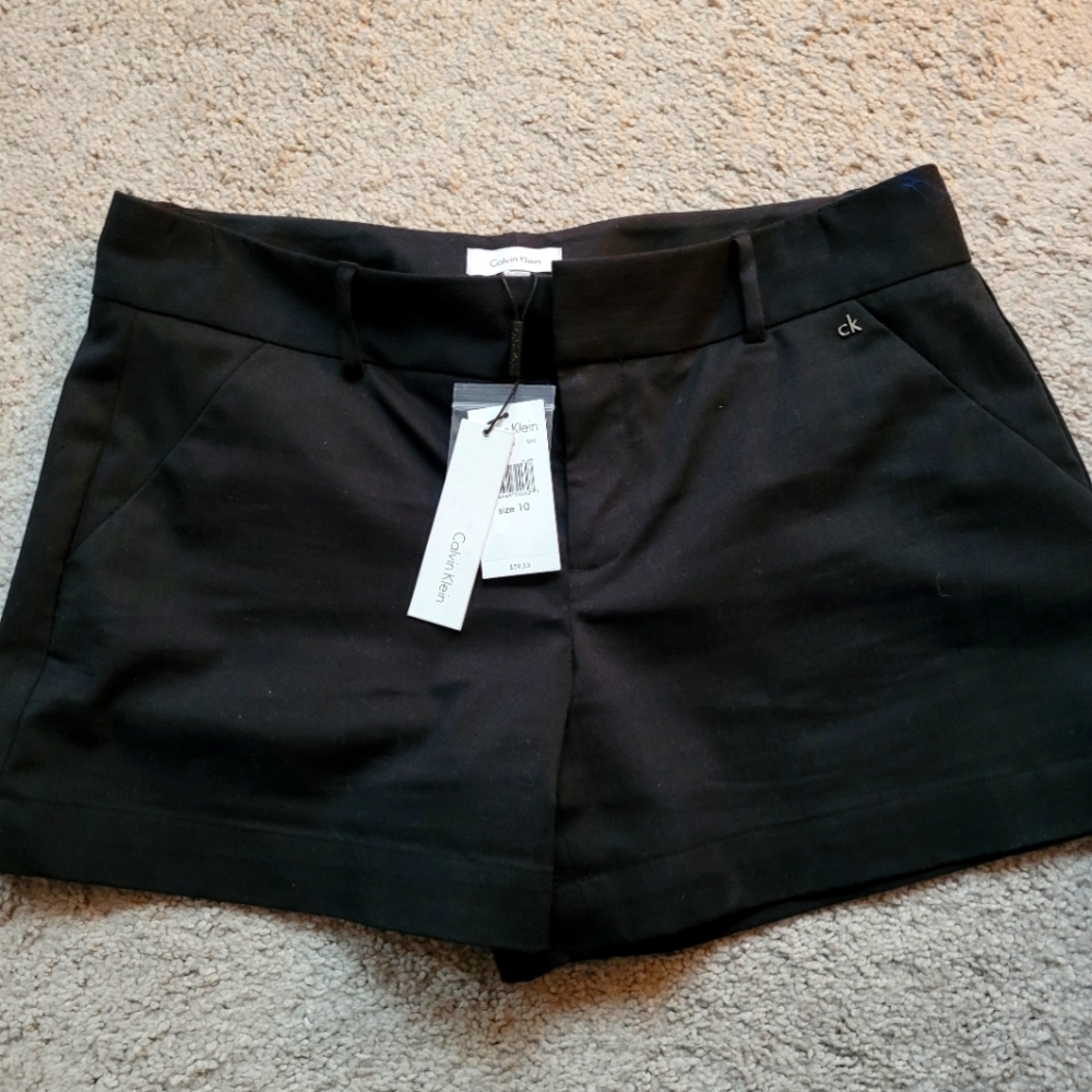 Calvin Klein Black Dress Shorts NEW - Women's Size 10